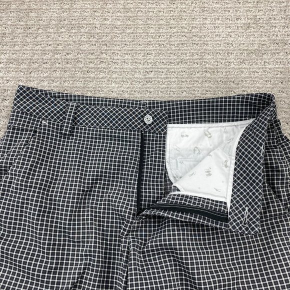 PUMA Golf Shorts Men 32 Gray Checkered Chino Short Pants Outdoor Casual Pocket - Picture 3 of 11